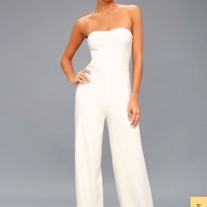 Edith white jumpsuit by lulus